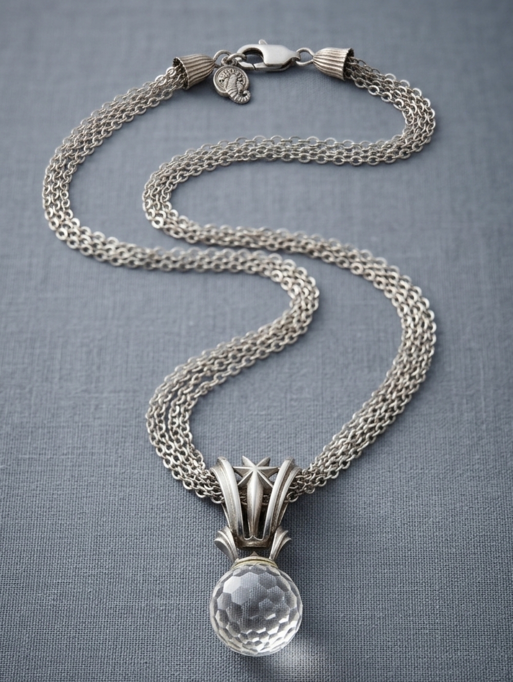 Waterford 2000 Times Square Crystal Sterling Silver Necklace